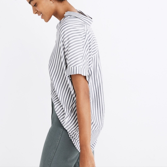 Madewell central tunic shirt in Ballard stripe - Picture 3 of 11